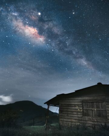 A beautiful night full of starsの写真素材