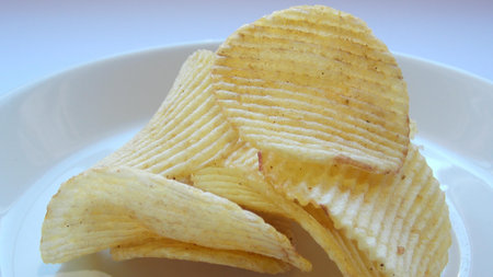 crisps on a plate