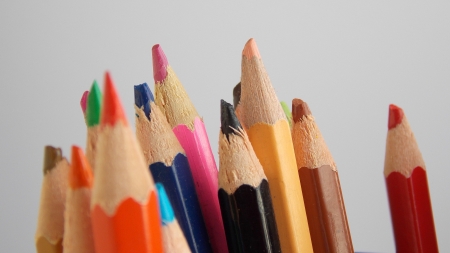 coloured pencilsの写真素材