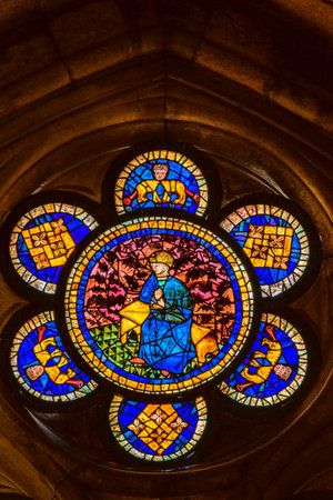 Vault inside the gothic cathedral of Leon.