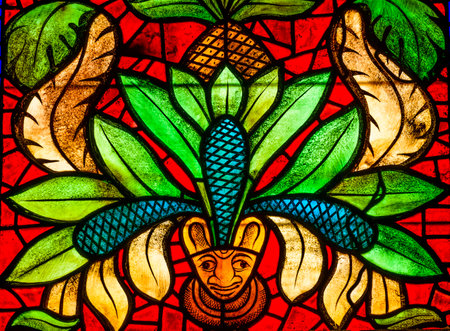 Vault inside the gothic cathedral of Leon.のeditorial素材