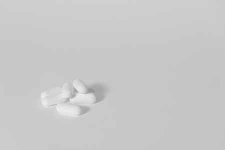 Pills on plain backgroundの写真素材
