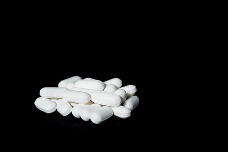 Pills on plain backgroundの写真素材
