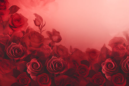 red roses background for valentine's dayの素材
