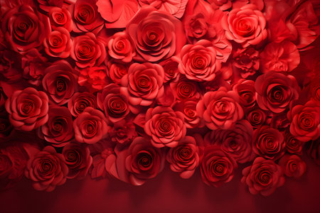 red roses background for valentine's dayの素材