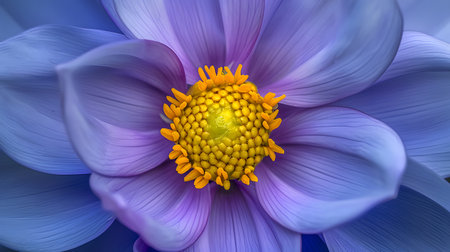 A macro image of the inside of a purple flowerの素材