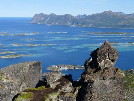 A popular hiking destination on Senja Island (Norway).の写真素材