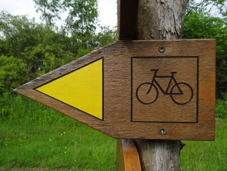 Signposts for bicycles in nature may also be nice.の写真素材