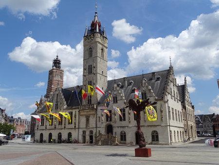 City Hall of Dendermonde Belgiumの写真素材