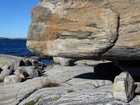Rocky coastline of the Swedish archipelagoの写真素材