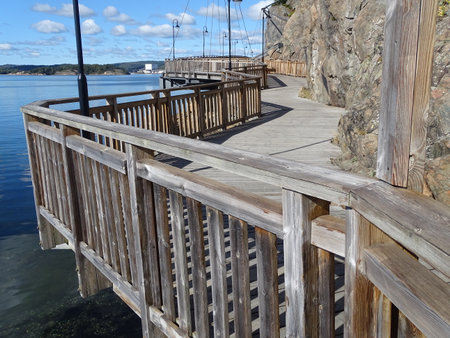 Beach promenade Uddevalla (close)の写真素材