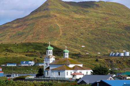Unalaska- Dutch Harbor, Unalaska Island, State of Alaska.のeditorial素材