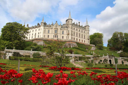 Dunrobin Castle Scotland in Scottish Hirschlandsのeditorial素材
