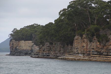 Tasmania coastal landscape in Isle of the Deadの写真素材