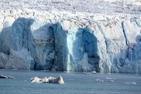 Fjortende Julibreen is a glacier in Haakon VII Land at Spitsbergen, Svalbardの写真素材