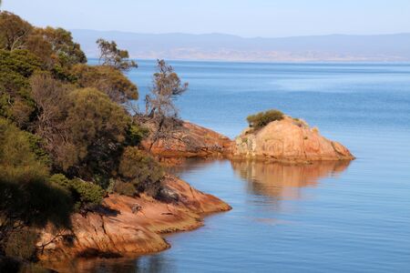 Coastal landscape of Freycinet National Parkの写真素材