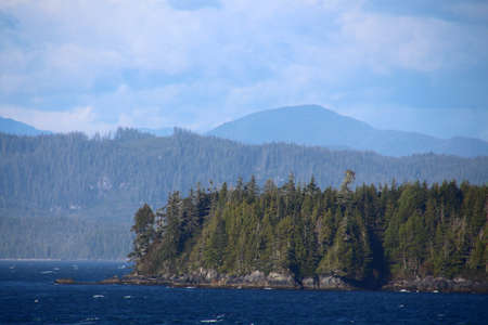 Inside passage in fine weather, Alaska, United Statesの写真素材