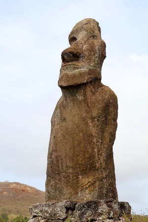 Moai Ahu Huri A Urenga - The Moai with the four handsのeditorial素材