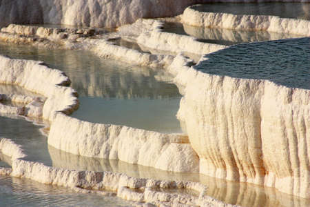 Pamukkale, sinter terraces Turkeyの写真素材