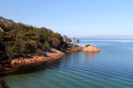 Coastal landscape of Freycinet National Parkの写真素材