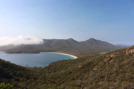 Wineglass Bay in Freycinet National Park, Tasmania, Australiaの写真素材