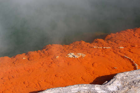 Champagne Pool Wai-O-Tapu, North Island, New Zealandの写真素材
