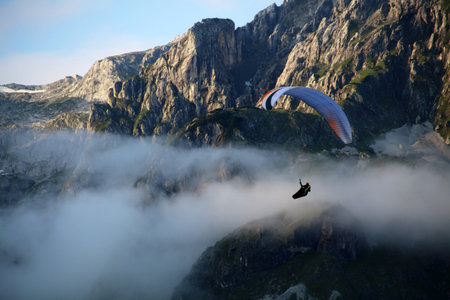 Paragliding on Eiskogel in the Tennen Mountains