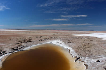 Salt lagoon at Guerrero Negro on Baja California Surの写真素材