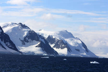 Antarctica, Coastal landscape in the Marguerite Bayの写真素材