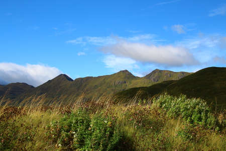 Landscape on Unalaska Island, Aleutian Islands, United Statesの写真素材