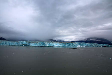 Alaska, Hubbard Glacier in the morning just before sunrise, United Statesの写真素材
