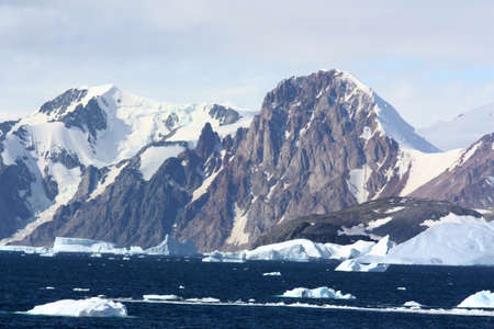 Glacier landscape in the Antarctic, Antarctic Peninsulaの写真素材
