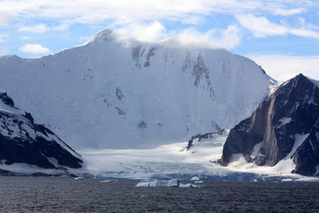 Glacier landscape in the Antarctic, Antarctic Peninsulaの写真素材