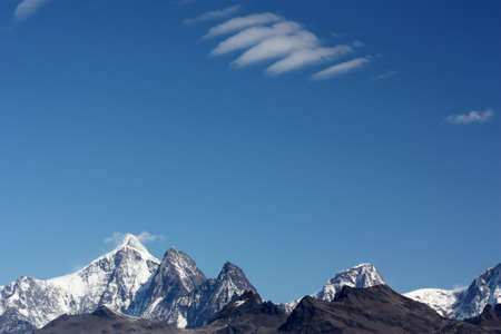 Mountain range on South Georgia Islandの写真素材