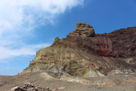 In the Caldera of Volcanic Whakaari, White Island, New Zealandの写真素材