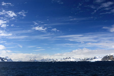 Glacier landscape in the Marguerite Bay, Antarcticの写真素材