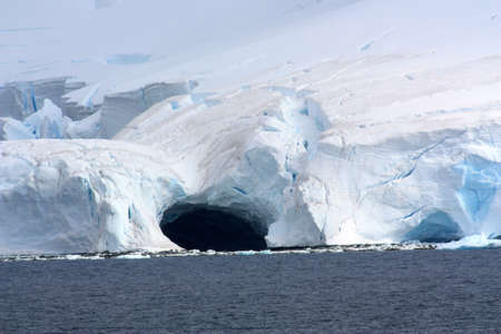 Glacier at Wiencke Island in Antarcticaの写真素材