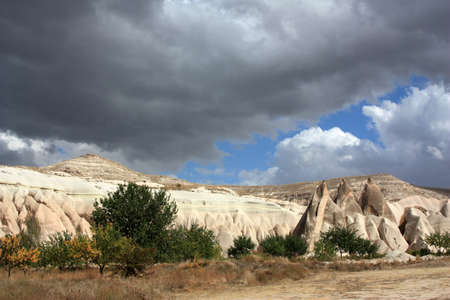 Sandstone formation Cappadocia is a landscape in central Anatolia in Turkeyの写真素材