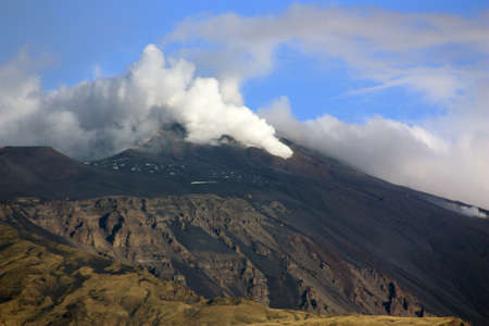 View of the Mount Etna in Sicily in Italyの写真素材