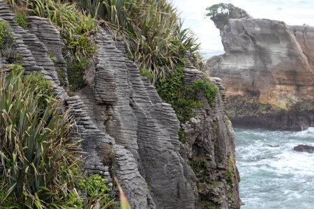 Pancake Rocks a rock formation in Paparoa National Park, South Island, New Zealand