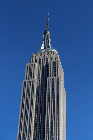 Empire State Building is located on Fifth Avenue in Midtown Manhattan in New Yorkのeditorial素材