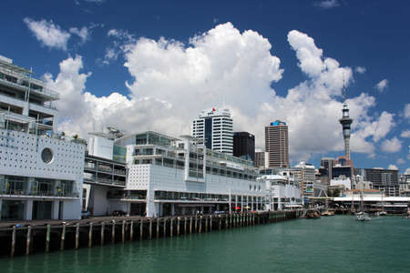 Princes Wharf Auckland Harbor District skyline, New Zealandのeditorial素材