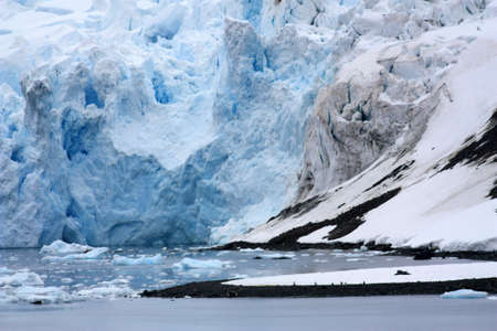 Coastal landscape in the Paradise Bay, Antarctica, Antarctic Peninsulaの写真素材