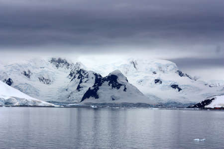 Landscape in Paradise Bay, Antarcticaの写真素材