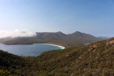 Wineglass Bay in Freycinet National Park, Tasmania, Australiaの写真素材