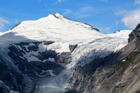 Grossglockner and Pasterze glacier, Austriaの写真素材