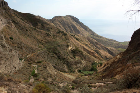 Lipari trails Kaolin cave, Lipari, Italyの写真素材