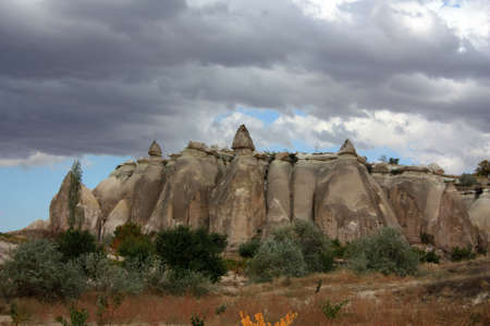 Sandstone formation Cappadocia is a landscape in central Anatolia in Turkeyの写真素材