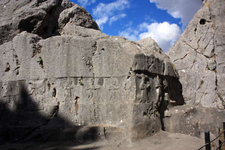 YazÄ±lÄ±kaya, a sanctuary near the Hittite capital Hattusa, Turkeyの写真素材