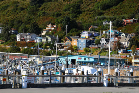 Port of Saint Paul Harbor Kodiak Alaska, United Statesのeditorial素材